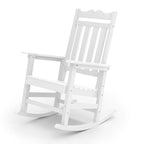 Chaise à bascule d'extérieur en plastique LIVOOSUN Adirondack pour patio