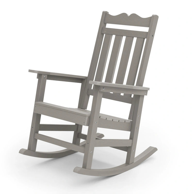 Chaise à bascule d'extérieur en plastique LIVOOSUN Adirondack pour patio