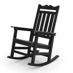 Chaise à bascule d'extérieur en plastique LIVOOSUN Adirondack pour patio