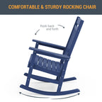 Chaise à bascule d'extérieur en plastique LIVOOSUN Adirondack pour patio