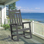 Chaise à bascule d'extérieur en plastique LIVOOSUN Adirondack pour patio