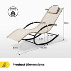 Chaise berçante de patio Pellebant avec oreiller