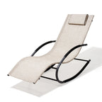 Chaise berçante de patio Pellebant avec oreiller