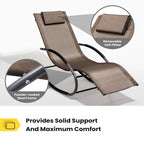 Chaise berçante de patio Pellebant avec oreiller