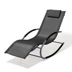 Chaise berçante de patio Pellebant avec oreiller