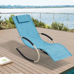 Chaise berçante de patio Pellebant avec oreiller