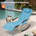 Chaise berçante de patio Pellebant avec oreiller
