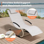 Chaise berçante de patio Pellebant avec oreiller