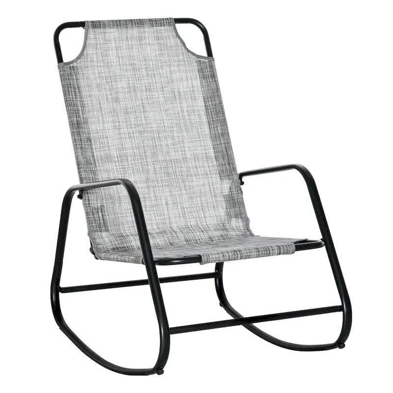 Sedia a dondolo da giardino Outsunny, dondolo per interni ed esterni in tessuto a fionda per patio, balcone, portico