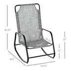 Sedia a dondolo da giardino Outsunny, dondolo per interni ed esterni in tessuto a fionda per patio, balcone, portico