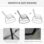 Sedia a dondolo da giardino Outsunny, dondolo per interni ed esterni in tessuto a fionda per patio, balcone, portico