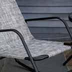 Sedia a dondolo da giardino Outsunny, dondolo per interni ed esterni in tessuto a fionda per patio, balcone, portico