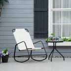 Sedia a dondolo da giardino Outsunny, dondolo per interni ed esterni in tessuto a fionda per patio, balcone, portico