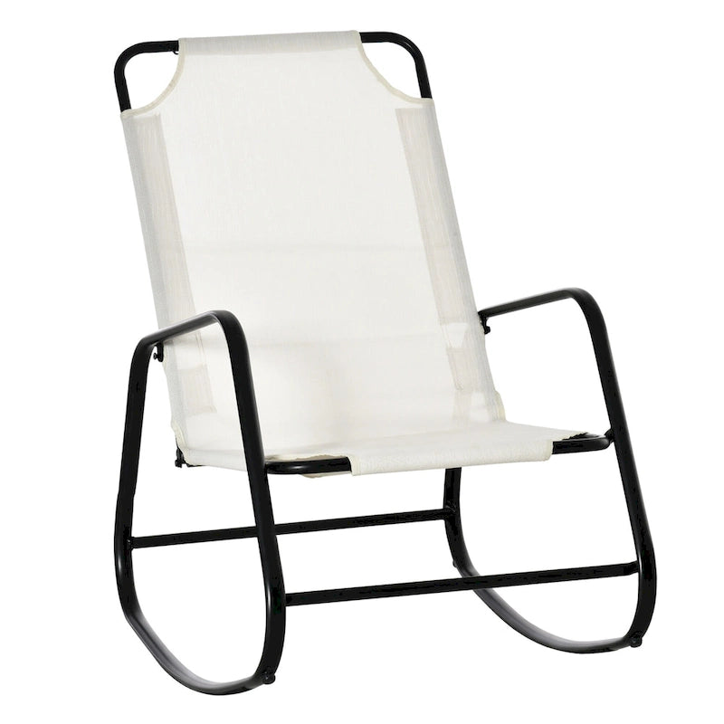 Sedia a dondolo da giardino Outsunny, dondolo per interni ed esterni in tessuto a fionda per patio, balcone, portico