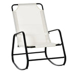 Sedia a dondolo da giardino Outsunny, dondolo per interni ed esterni in tessuto a fionda per patio, balcone, portico