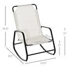 Sedia a dondolo da giardino Outsunny, dondolo per interni ed esterni in tessuto a fionda per patio, balcone, portico