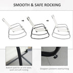Sedia a dondolo da giardino Outsunny, dondolo per interni ed esterni in tessuto a fionda per patio, balcone, portico