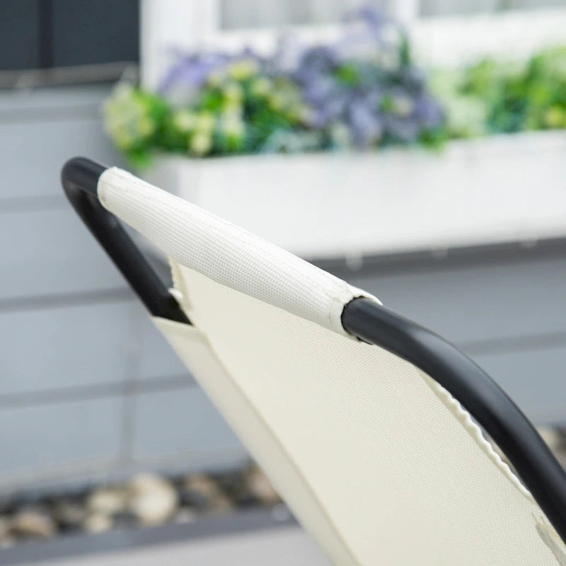 Sedia a dondolo da giardino Outsunny, dondolo per interni ed esterni in tessuto a fionda per patio, balcone, portico