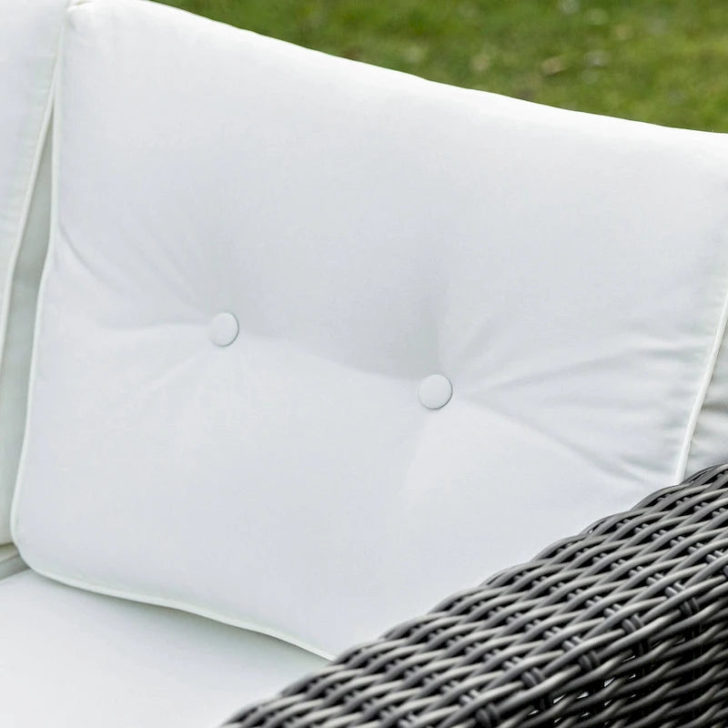 Set Divano Angolare in Vimini da Giardino Outsunny 2 Pezzi, Mobili in Rattan PE Combinabili Liberamente per Esterni, Beige