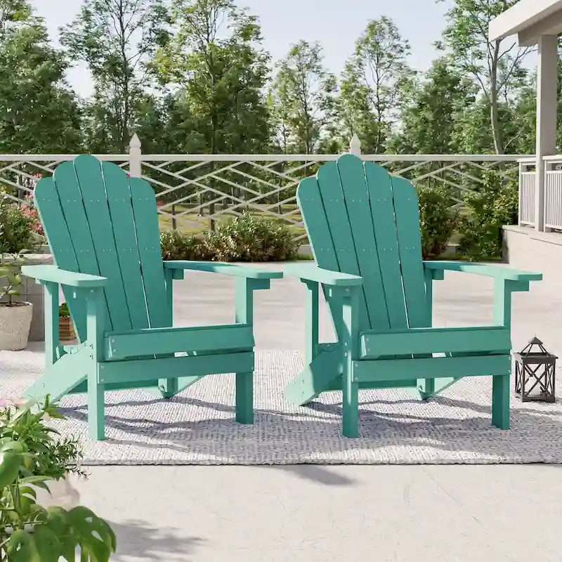 BONOSUKI Sedie Adirondack da Giardino Resistenti alle Intemperie (Set da 2)