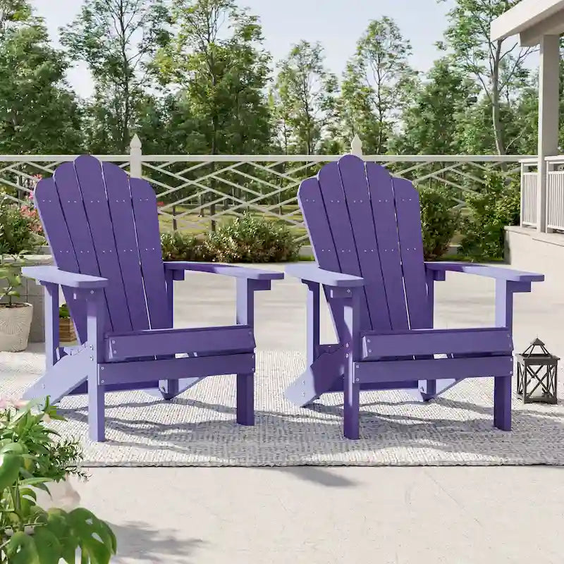 BONOSUKI Sedie Adirondack da Giardino Resistenti alle Intemperie (Set da 2)