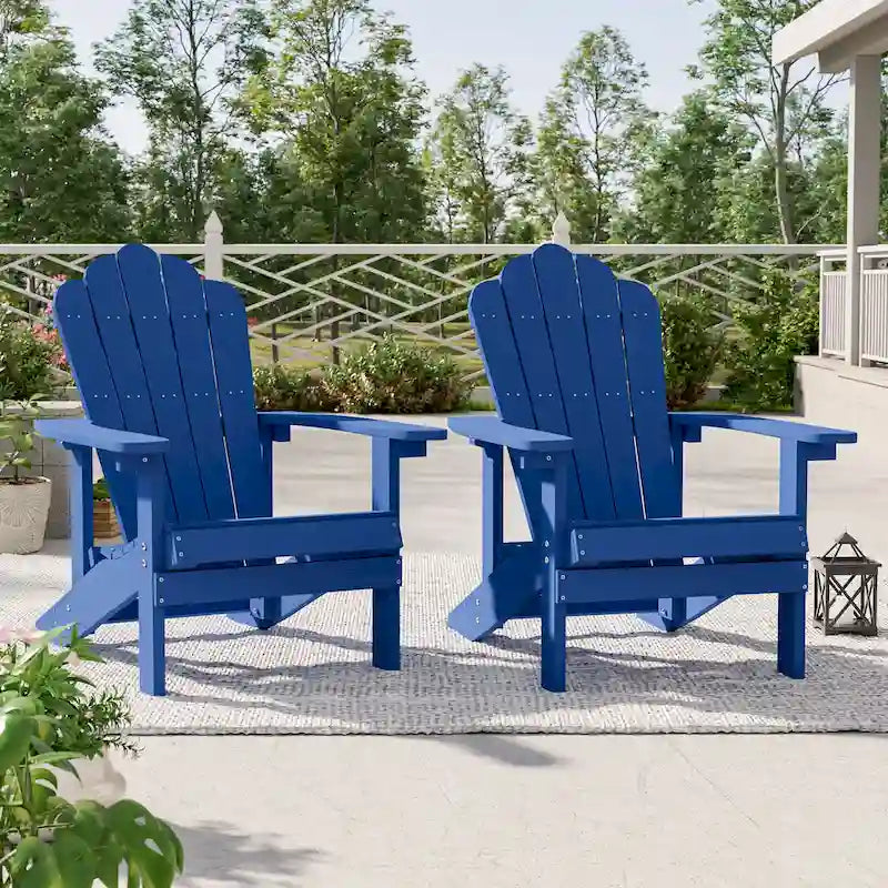 BONOSUKI Sedie Adirondack da Giardino Resistenti alle Intemperie (Set da 2)