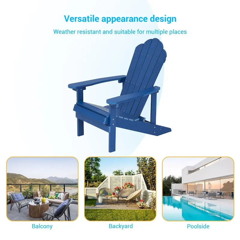 BONOSUKI Sedie Adirondack da Giardino Resistenti alle Intemperie (Set da 2)