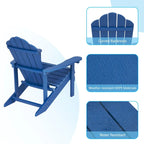 BONOSUKI Sedie Adirondack da Giardino Resistenti alle Intemperie (Set da 2)