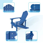 BONOSUKI Sedie Adirondack da Giardino Resistenti alle Intemperie (Set da 2)