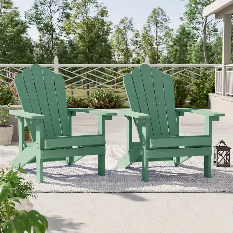 BONOSUKI Sedie Adirondack da Giardino Resistenti alle Intemperie (Set da 2)