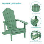 BONOSUKI Sedie Adirondack da Giardino Resistenti alle Intemperie (Set da 2)