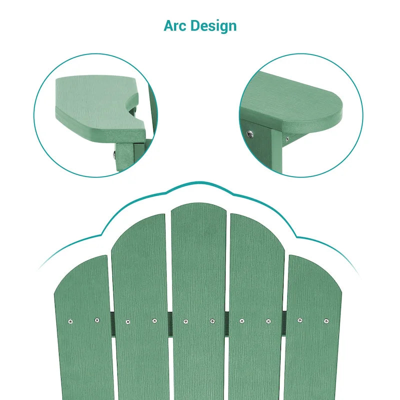 BONOSUKI Sedie Adirondack da Giardino Resistenti alle Intemperie (Set da 2)