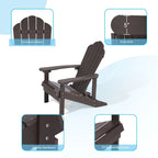 BONOSUKI Sedie Adirondack da Giardino Resistenti alle Intemperie (Set da 2)