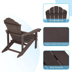 BONOSUKI Sedie Adirondack da Giardino Resistenti alle Intemperie (Set da 2)