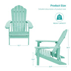 BONOSUKI Sedie Adirondack da Giardino Resistenti alle Intemperie (Set da 2)