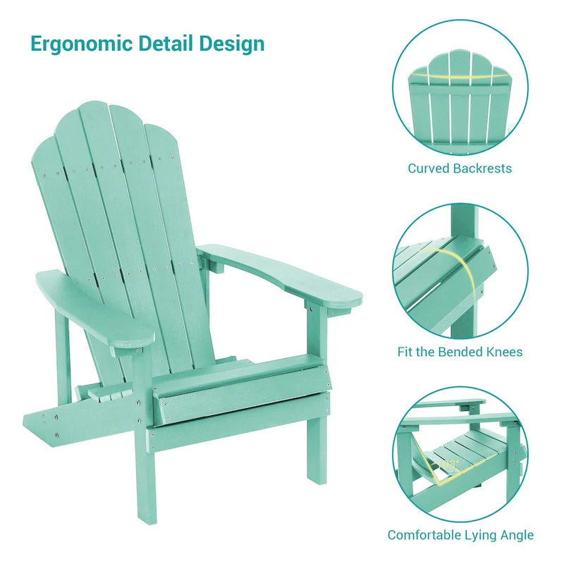 BONOSUKI Sedie Adirondack da Giardino Resistenti alle Intemperie (Set da 2)