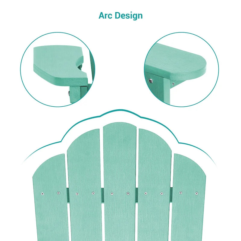 BONOSUKI Sedie Adirondack da Giardino Resistenti alle Intemperie (Set da 2)