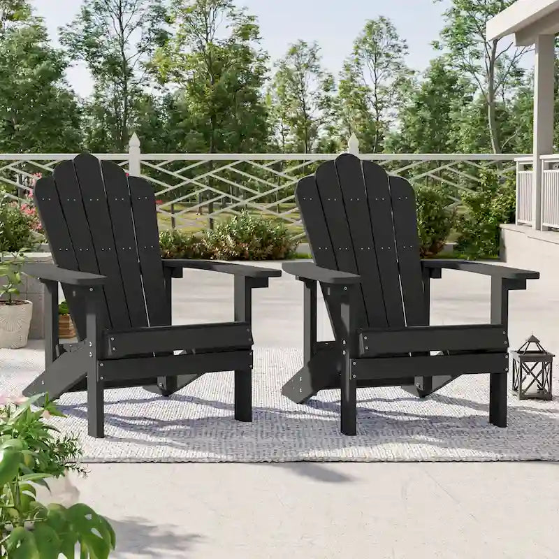BONOSUKI Sedie Adirondack da Giardino Resistenti alle Intemperie (Set da 2)