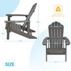 BONOSUKI Sedie Adirondack da Giardino Resistenti alle Intemperie (Set da 2)