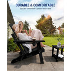 Sedia Adirondack Pieghevole da Esterno WINSOON per Tutte le Stagioni in HDPE con Portabicchieri
