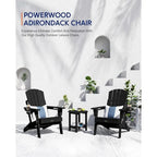 Sedia Adirondack Pieghevole da Esterno WINSOON per Tutte le Stagioni in HDPE con Portabicchieri