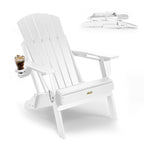 Sedia Adirondack Pieghevole da Esterno WINSOON per Tutte le Stagioni in HDPE con Portabicchieri