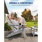 Sedia Adirondack Pieghevole da Esterno WINSOON per Tutte le Stagioni in HDPE con Portabicchieri