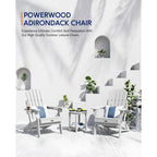 Sedia Adirondack Pieghevole da Esterno WINSOON per Tutte le Stagioni in HDPE con Portabicchieri