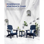 Sedia Adirondack Pieghevole da Esterno WINSOON per Tutte le Stagioni in HDPE con Portabicchieri