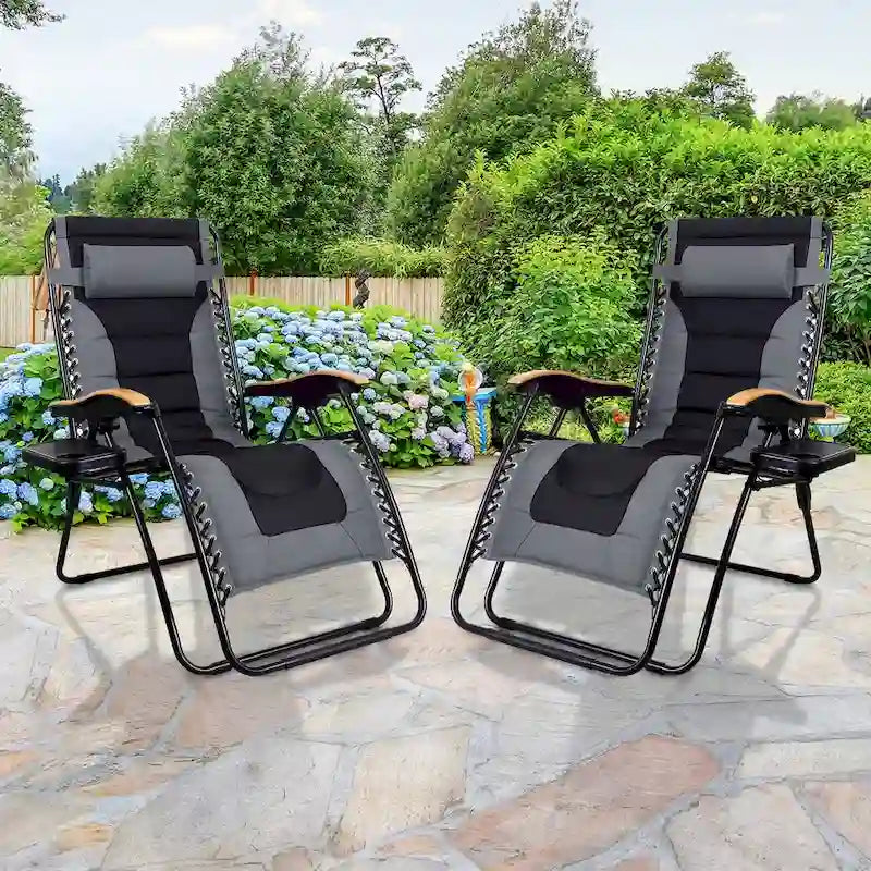 2-piece Padded Oversize XL Padded Zero Gravity Chair