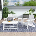 Set conversazione (4 pezzi) Polytrends Laguna di sedie pieghevoli Adirondack da esterno in HDPE per tutte le stagioni