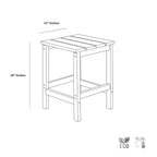 Set conversazione (4 pezzi) Polytrends Laguna di sedie pieghevoli Adirondack da esterno in HDPE per tutte le stagioni