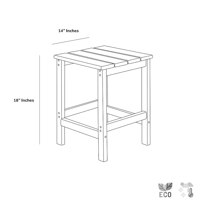 Set conversazione (4 pezzi) Polytrends Laguna di sedie pieghevoli Adirondack da esterno in HDPE per tutte le stagioni