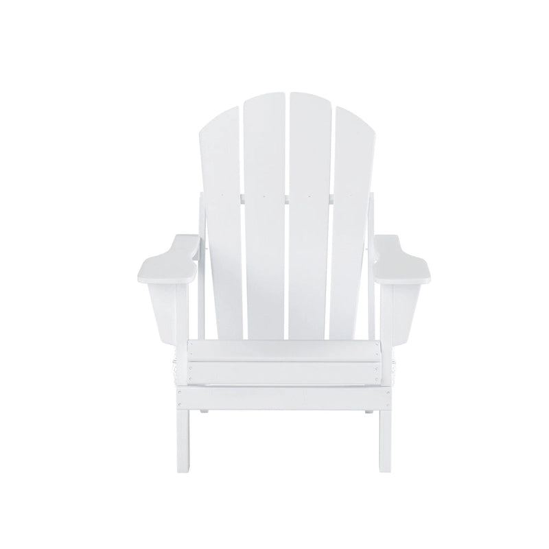 Set conversazione (4 pezzi) Polytrends Laguna di sedie pieghevoli Adirondack da esterno in HDPE per tutte le stagioni